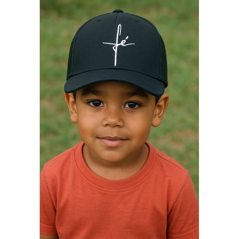 Boné infantil de 1 a 5 anos de redinha fé boné trucker infantil