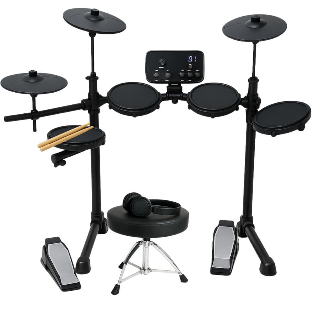 Bateria Eletrônica Groove Drums Edg100 4 Pads 3 Pratos + Banco + Fone