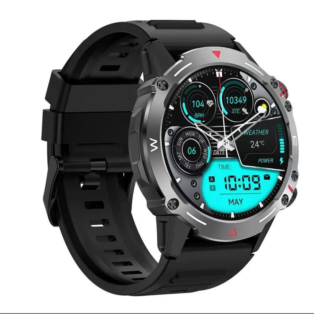 Smartwatch IP68 esportivo: chamadas no WhatsApp + detector de batimentos cardíacos.
