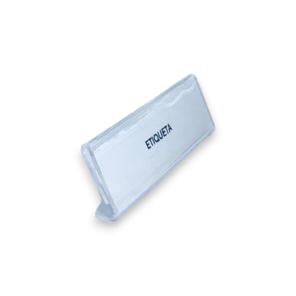 Porta Etiqueta de Parede em Acrílico Cristal Fixação Prática Organização e Decoração