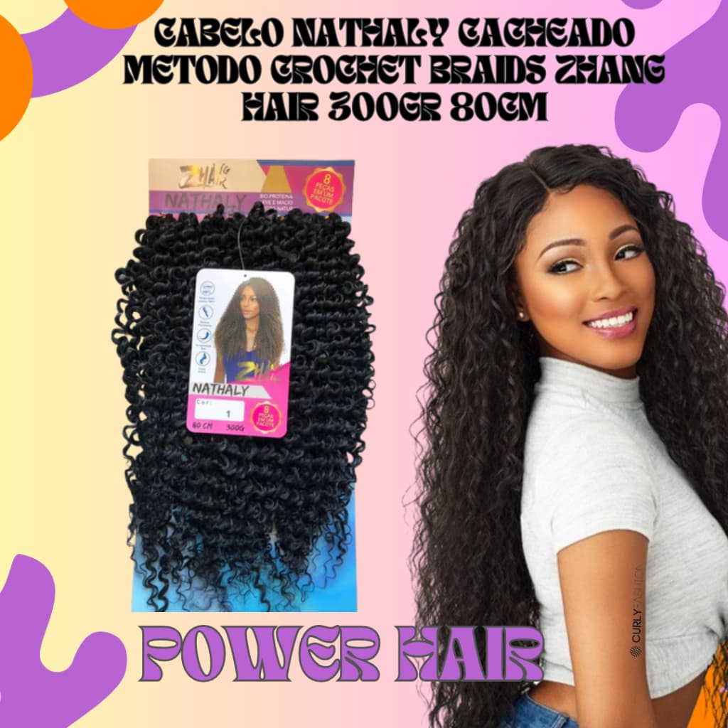 CABELO NATHALY CACHEADO METODO CROCHET BRAIDS ZHANG HAIR 300gr 80cm