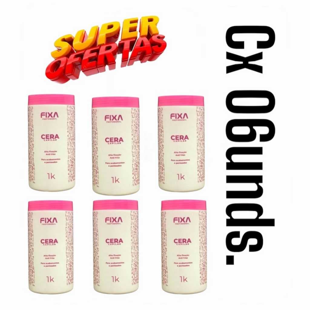 KIT 06 UNDS. POMADA MODELADORA FIXA PROFISSIONAL TRANCISTA VENDA LOGISTA ATACADO POTES DE 1KG