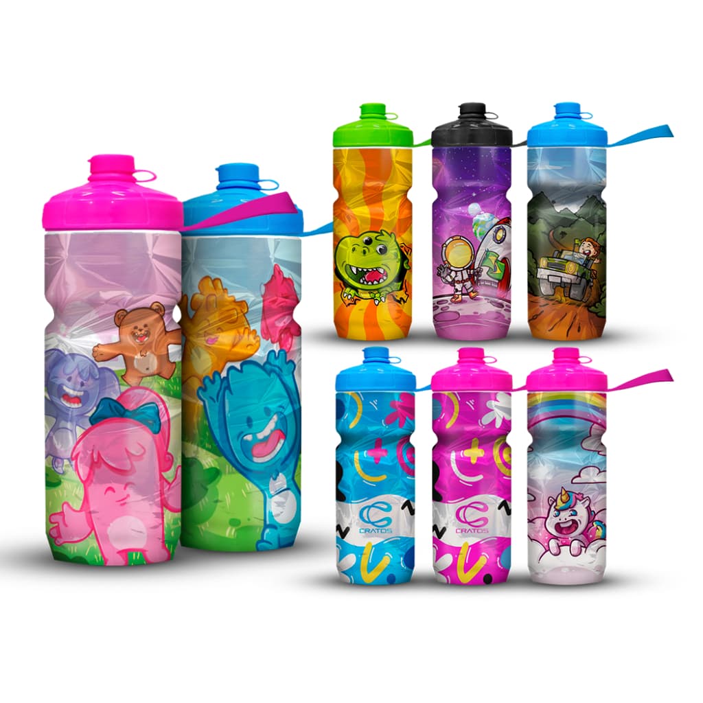 Garrafa Térmica Kids Válvula Automática Caramanhola Squeeze 590ml
