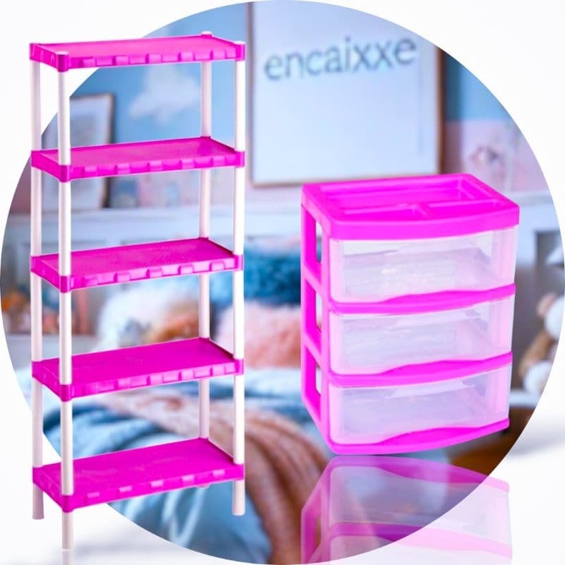 kit Organizador de Quarto , Sala , Escritório, Cozinha ( Estante + Gaveteiro )