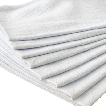Pano Prato Pé De Galinha Com Bainha Liso Branco - Envio Imediato