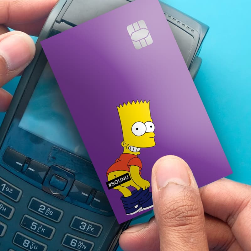 Películas Adesivas Simpsons para Cartão, Presente Criativo, Engraçado - Skin Card Personalizada