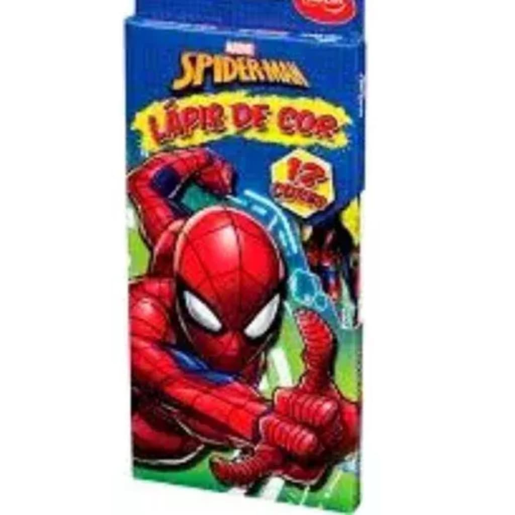 Lapis de Cor Homem Aranha Escolar