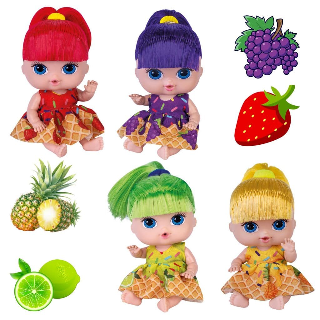 Boneca Coleção Sorvetinho Com Cheirinho de Fruta Bebe Brinquedo Menina - Super Toys