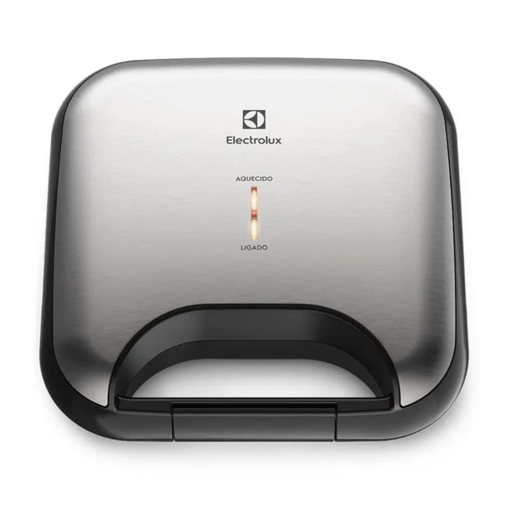 Sanduicheira Elétrica Efficient Inox Antiaderente Potência 750w Compacta Electrolux