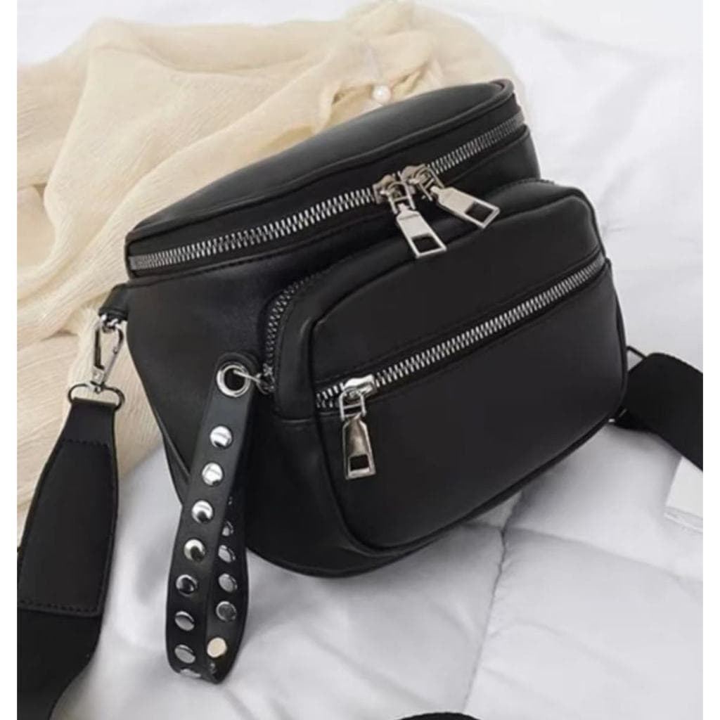 Bolsa Estilo Pochete Feminina De Ombro Alça Transversal Couro