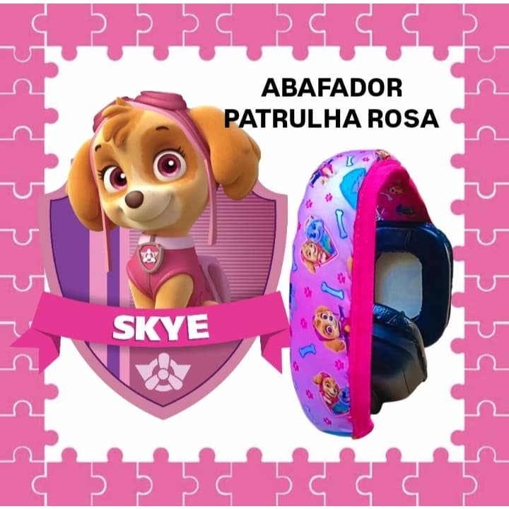 Abafador patrulha canina rosa SKEY
