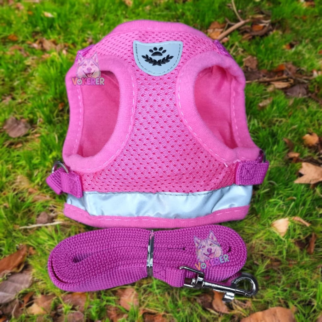 Coleira Peitoral Cachorro Gato Peitoral para Cachorro (Pink)