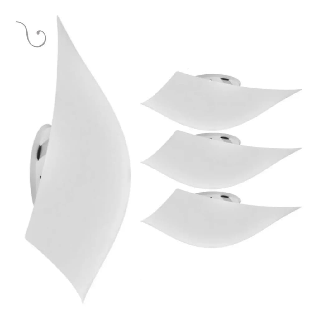 Kit 4 Plafon Solari Quadrado 28cm 60w P/ 2 Lâmpada Taschibra