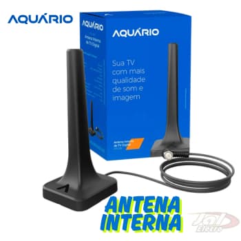 Antena Interna TV Digital DTV-200 Aquário Cabo 2,5 metros
