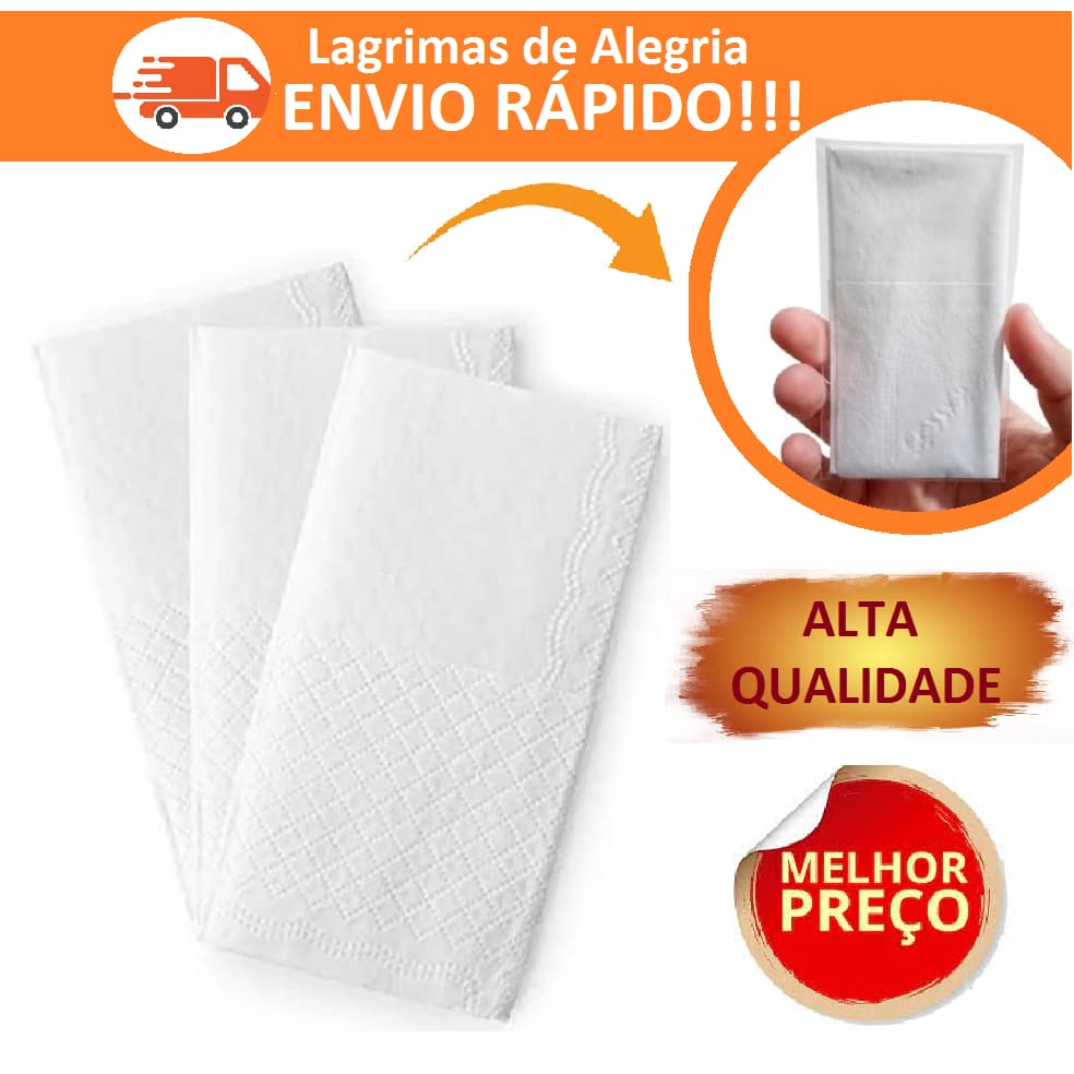 100 Lenços Lágrimas De Alegria Para Casamento (100 Saquinhos + 100 Lenços) ENVIO RÁPIDO