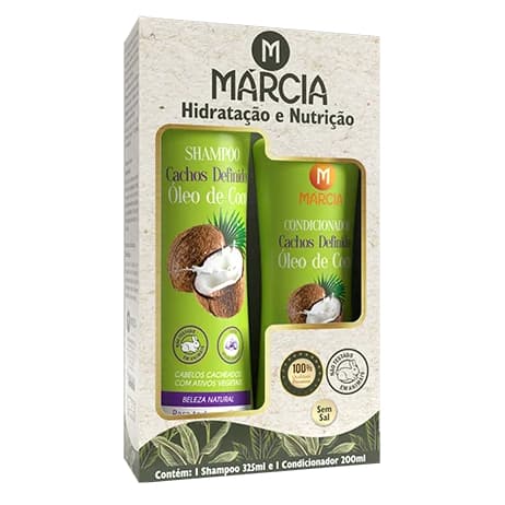 Kit Shampoo e Condicionador Márcia Cachos Definidos - Coco Pack 525ml