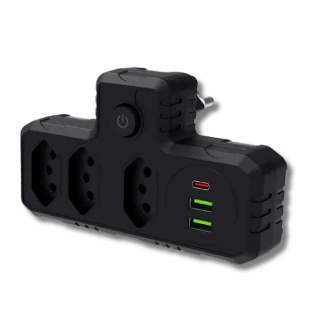 Extensão 3 Tomadas Com 2 Usb Bivolt Sem Fio