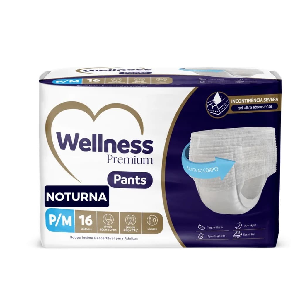 Fralda Descartável Geriatrica Adulto Pants Shortinho Wellness Premium