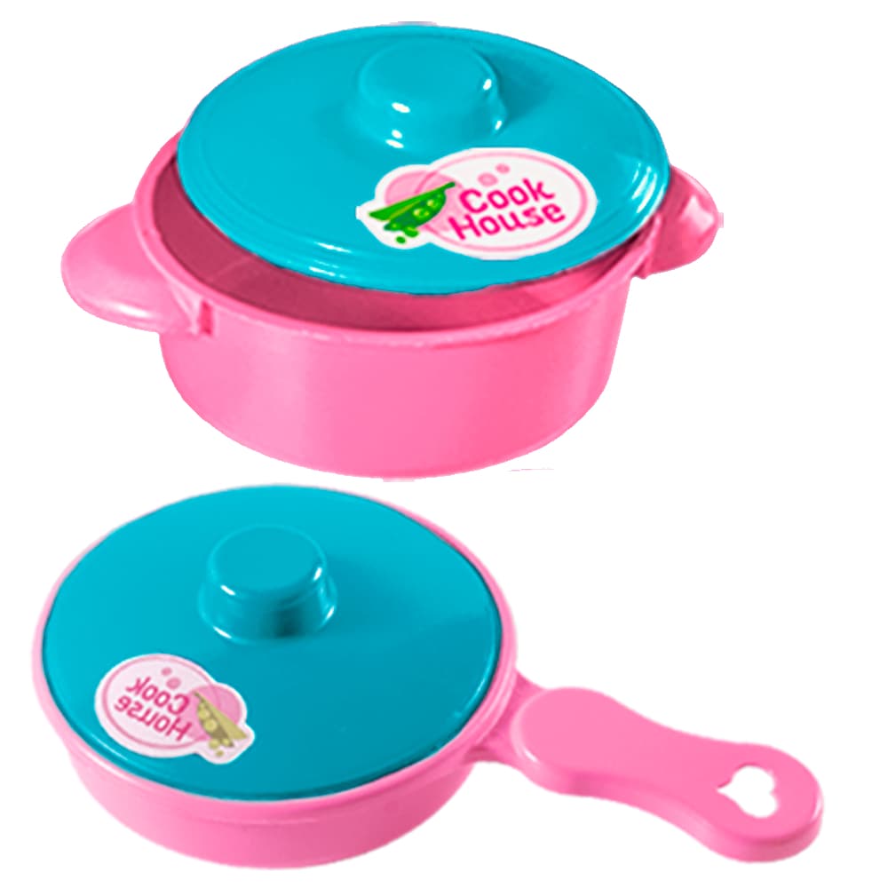 Kit Com 2 Panelas + 2 Tampas Play Cooker Para Meninas