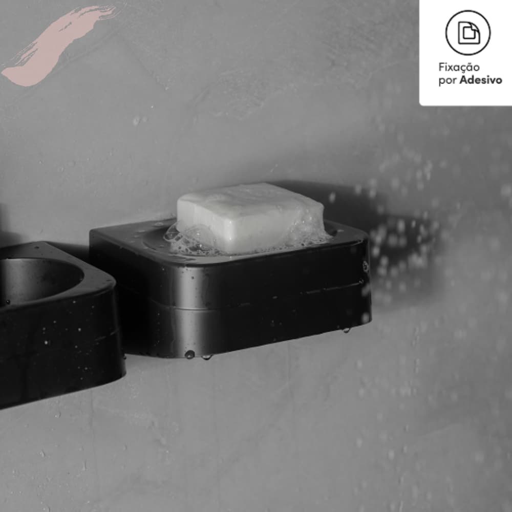 Saboneteira de Parede Sem Furo Linha Eleve OU – Fixação Adesiva Ultra Click