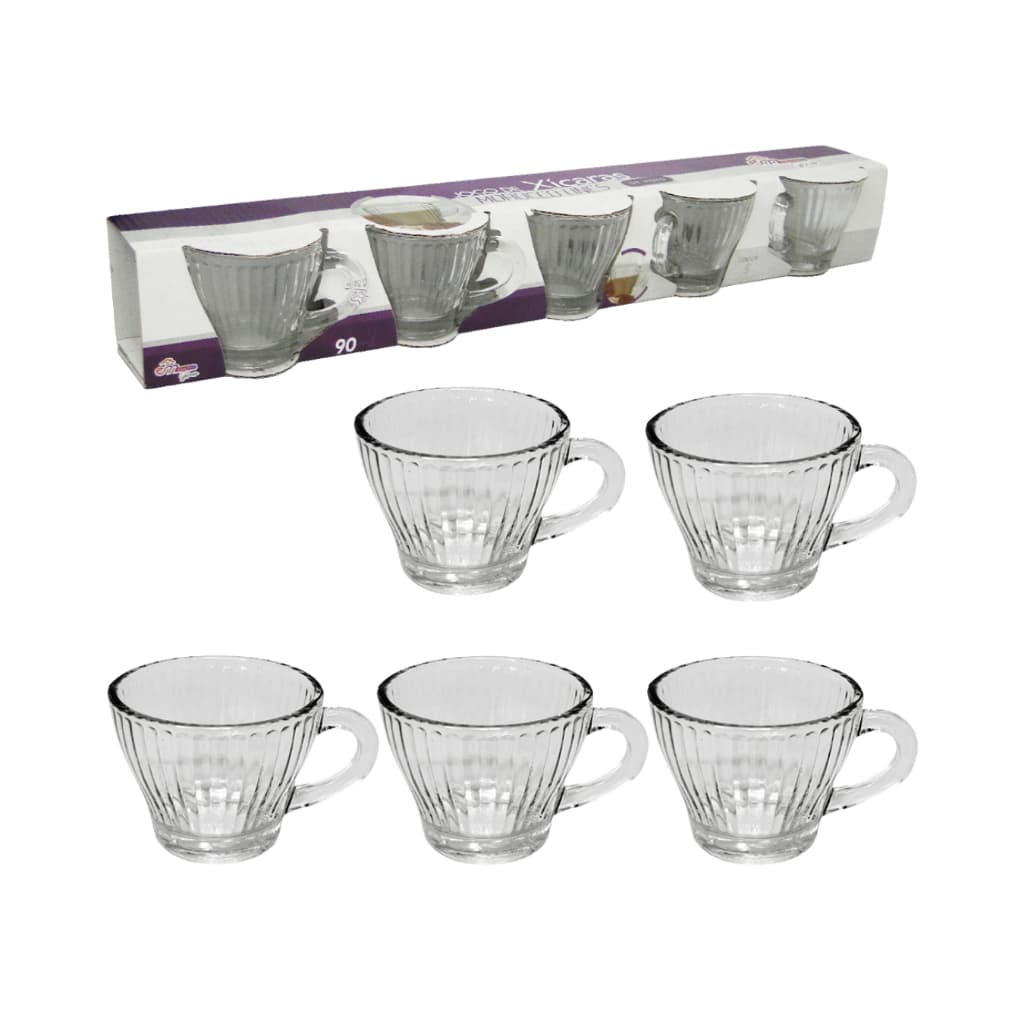 Jogo de Canecas de Vidro para Café Marrocco – 90ml