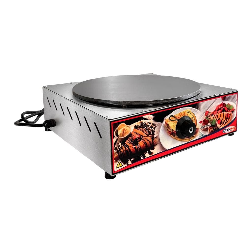 PANQUEQUEIRA MAQUINA CREPEIRA FRANCESA ELÉTRICA COM DISCO P/ CREPE 110V OU 220V
