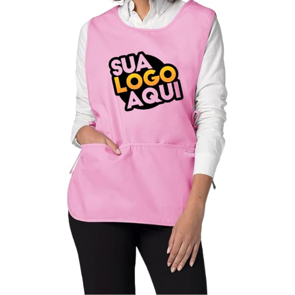 Avental Jaleco Rosa Bebê com Sua Logo Personalizado ROSA