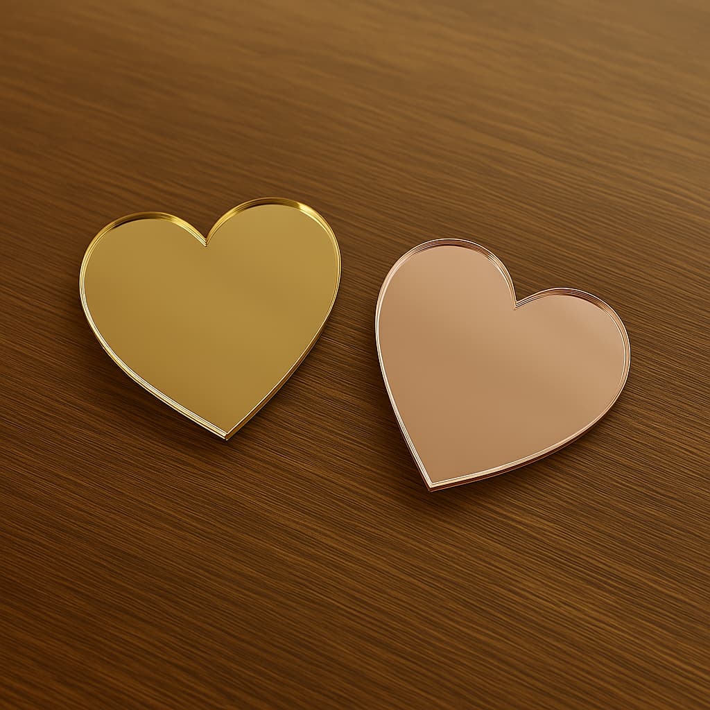 50 100 ou 200 Mini Coração Acrílico Espelhado Artesanato Decoração Coraçãozinho Decorativo Lembrancinha