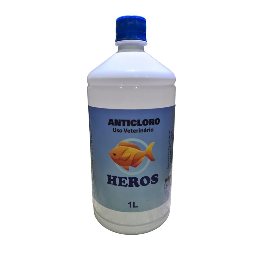 Kit 5 Unidades Anticloro 1L Condicionador de Água para Aquário Peixes