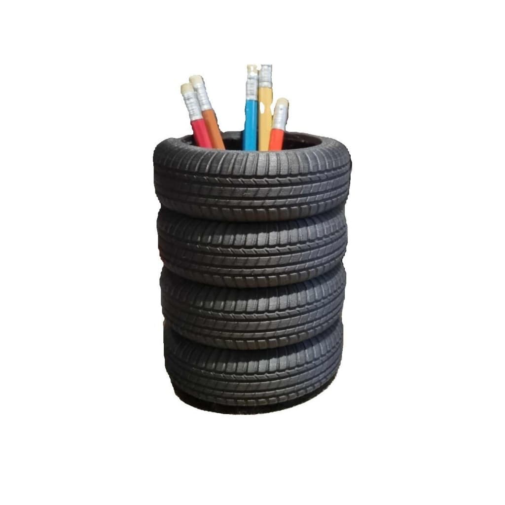 Porta Canetas Criativo Formato Pneu Organizador Mesa Decorativo