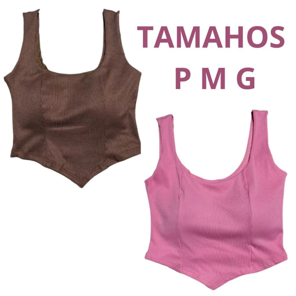 Blusa Blusinha Cropped Ana Ruga Corselet Alça Larga Regata Moda Estilosa e Confortável