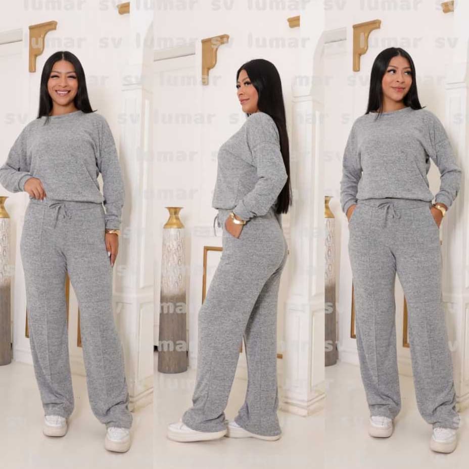 Conjunto Femenino Lanzinha 2 Peças Blusa e Pantalona