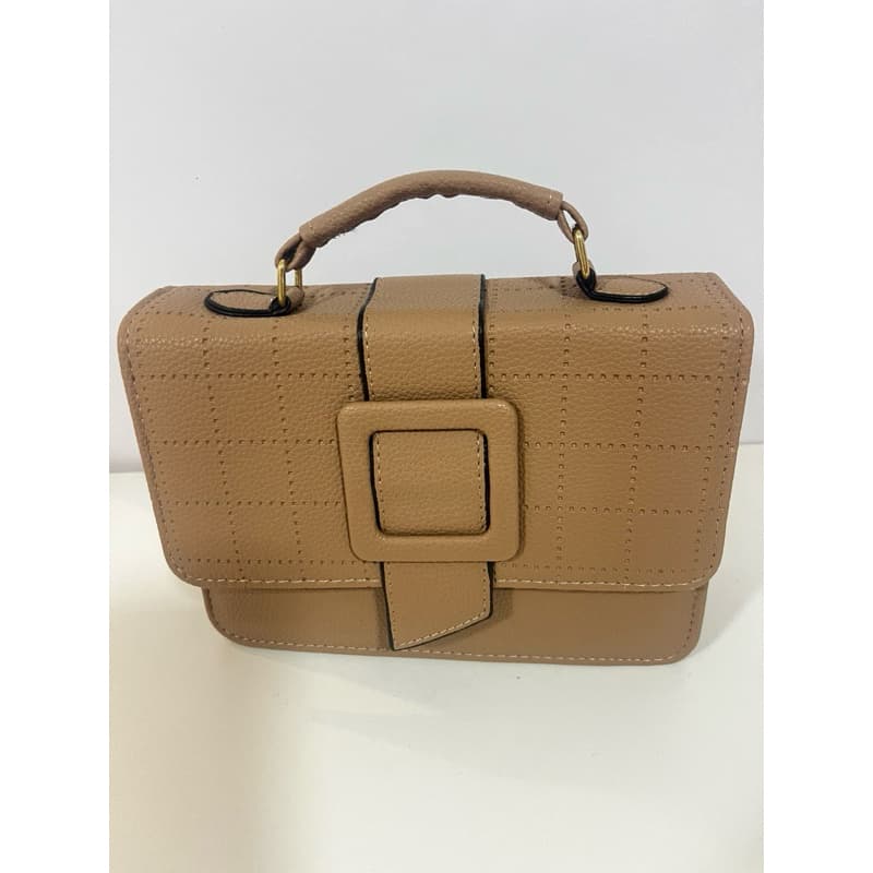 Bolsa pequena bege couro