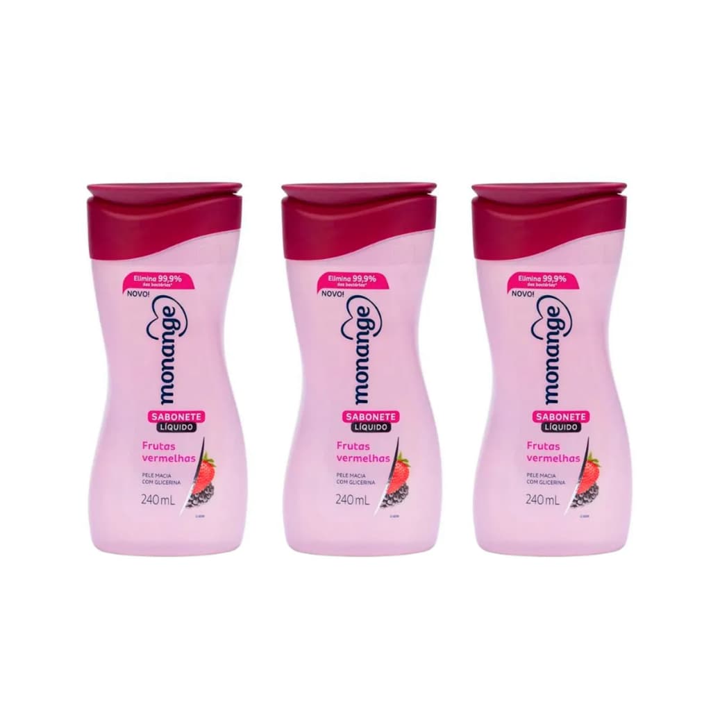 Sabonete Líquido para o Corpo Frutas Vermelhas Monange 240ml