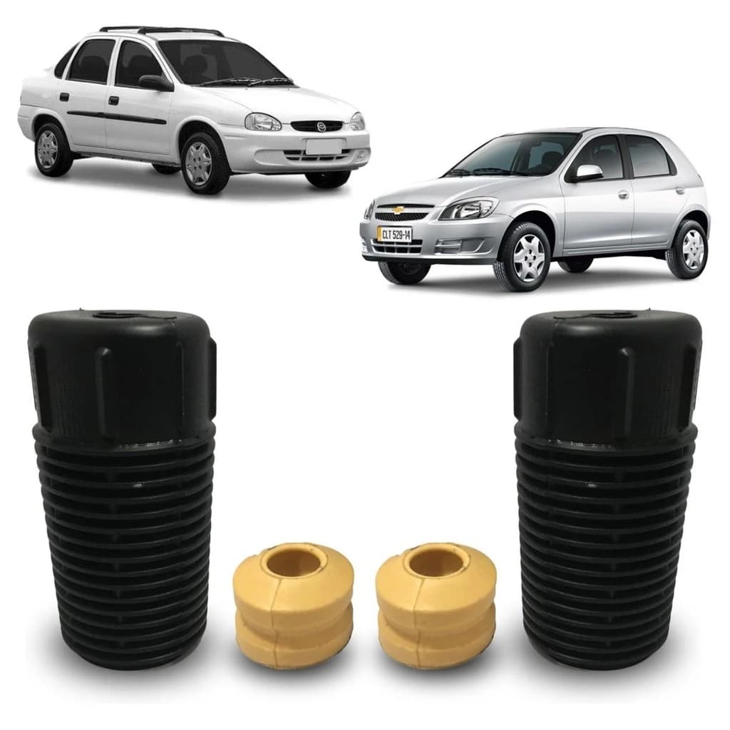 Kit Batente Coifa Amortecedor Dianteiro Corsa Celta Prisma Classic Tigra