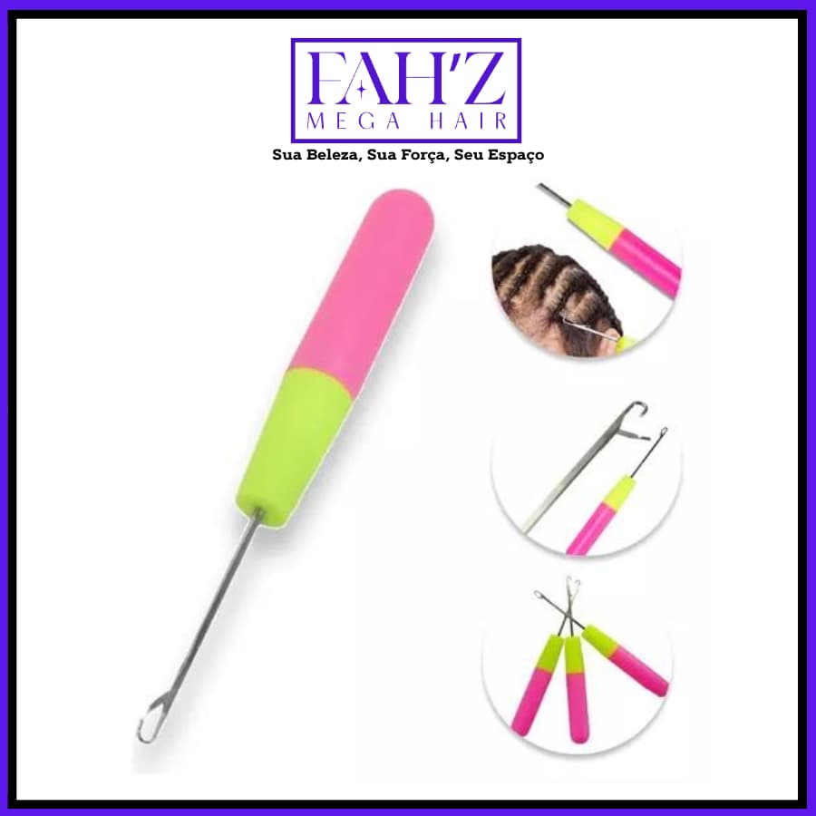Agulha Para Crochet Braids Trava Gancho, agulhas de crochê para extensão de cabelo, micro agulha de tapete, cabelo