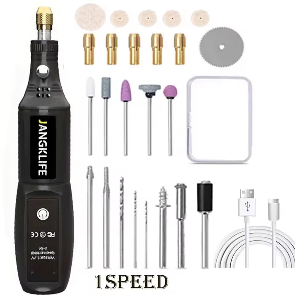 Kit de ferramentas rotativas sem fio usb para trabalhos manuais