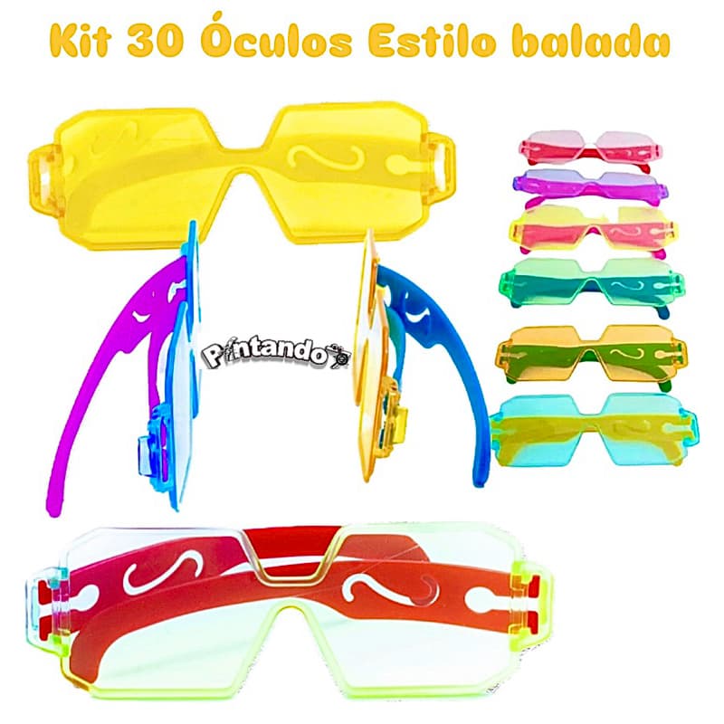 Kit 30 Óculos Estilo Balada Lembrancinha Festa Infantil Casamento Formatura Festa Junina Prenda