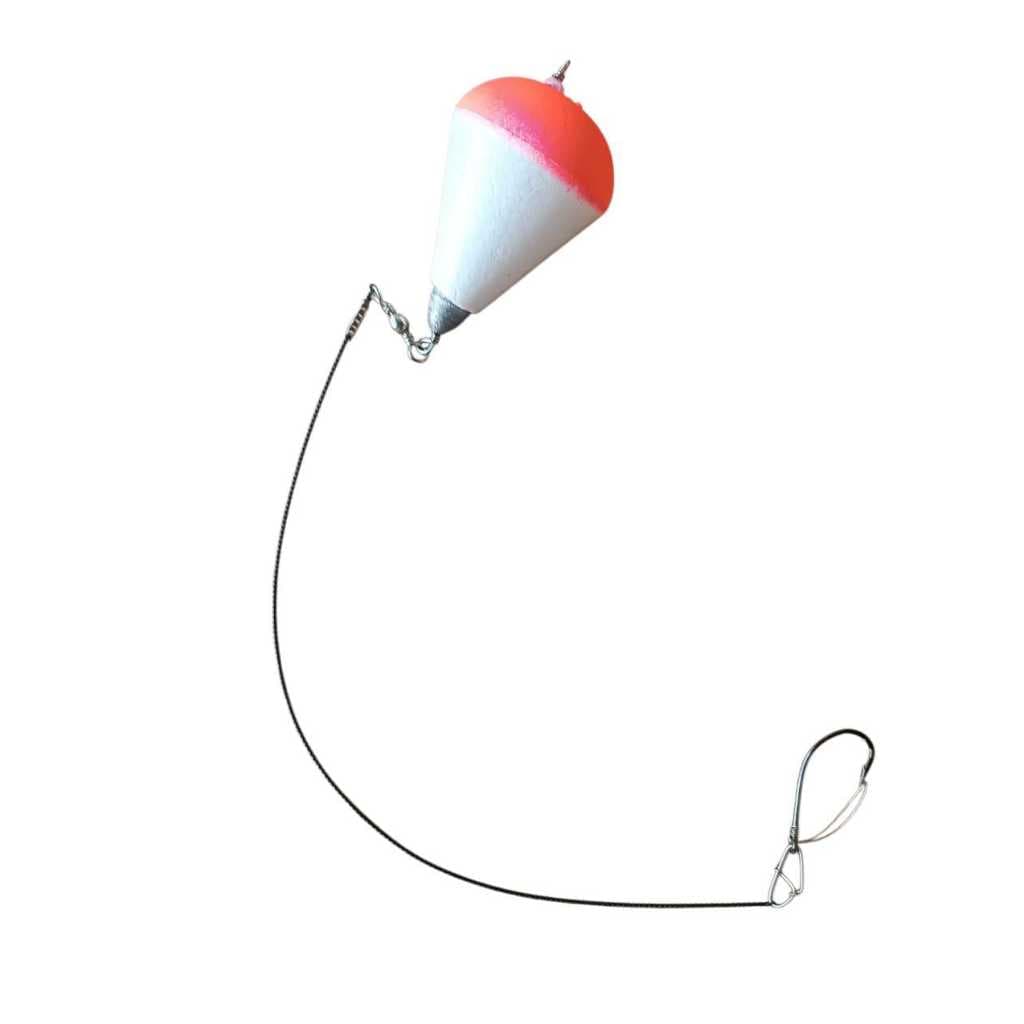 KIT 03- UNIDADES  BOIAS COM CHUMBO MAIS CHICOTE COM TROCA RAPIDO +ANZOL ANTI ENROSCO PEREIRA FISHING