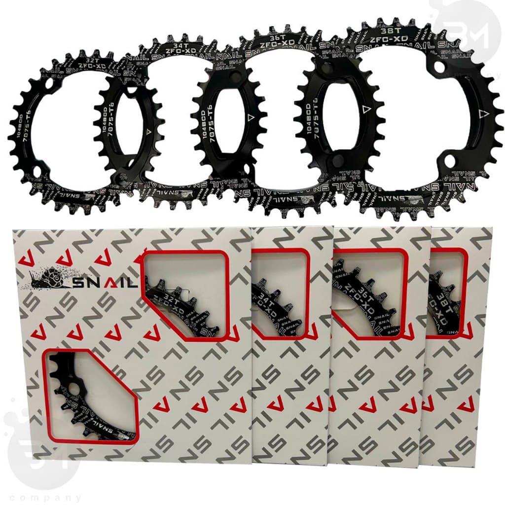 Coroa Única Central BCD 104 Para Pedivela Bike Narrow Wide 30/32/34/36/38 Dentes Circular Alumínio