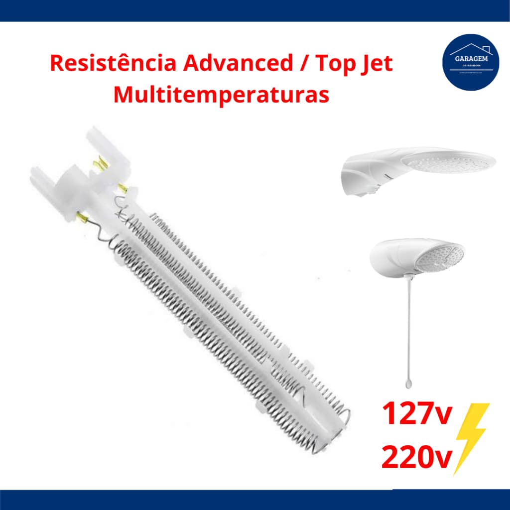 Resistência Lorenzetti Chuveiro Ducha Advanced Top Jet 220V / 127V - PMR Similar
