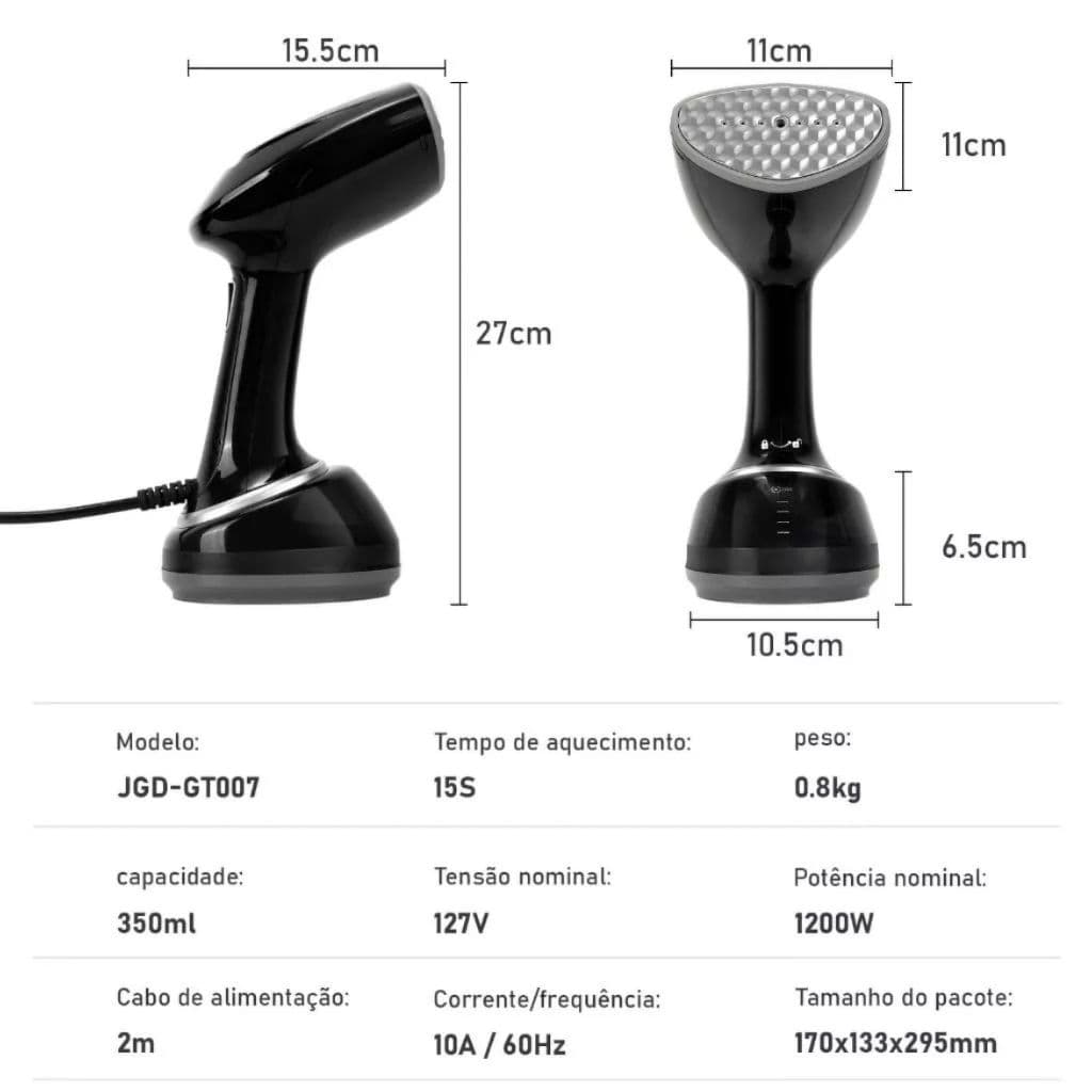 COIBEU Passadeira Portátil a Vapor Vaporizador para roupas 1200W 127V