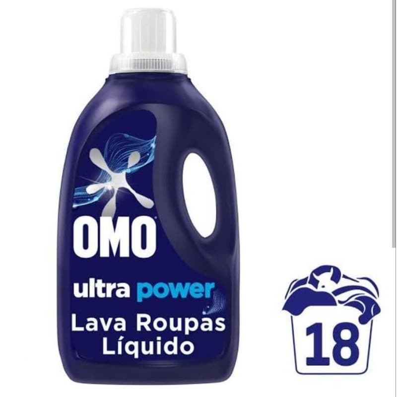 Lava Roupas Líquidos OMO Ultra Power 5x tecnologia de remoção de manchas 1.8 L