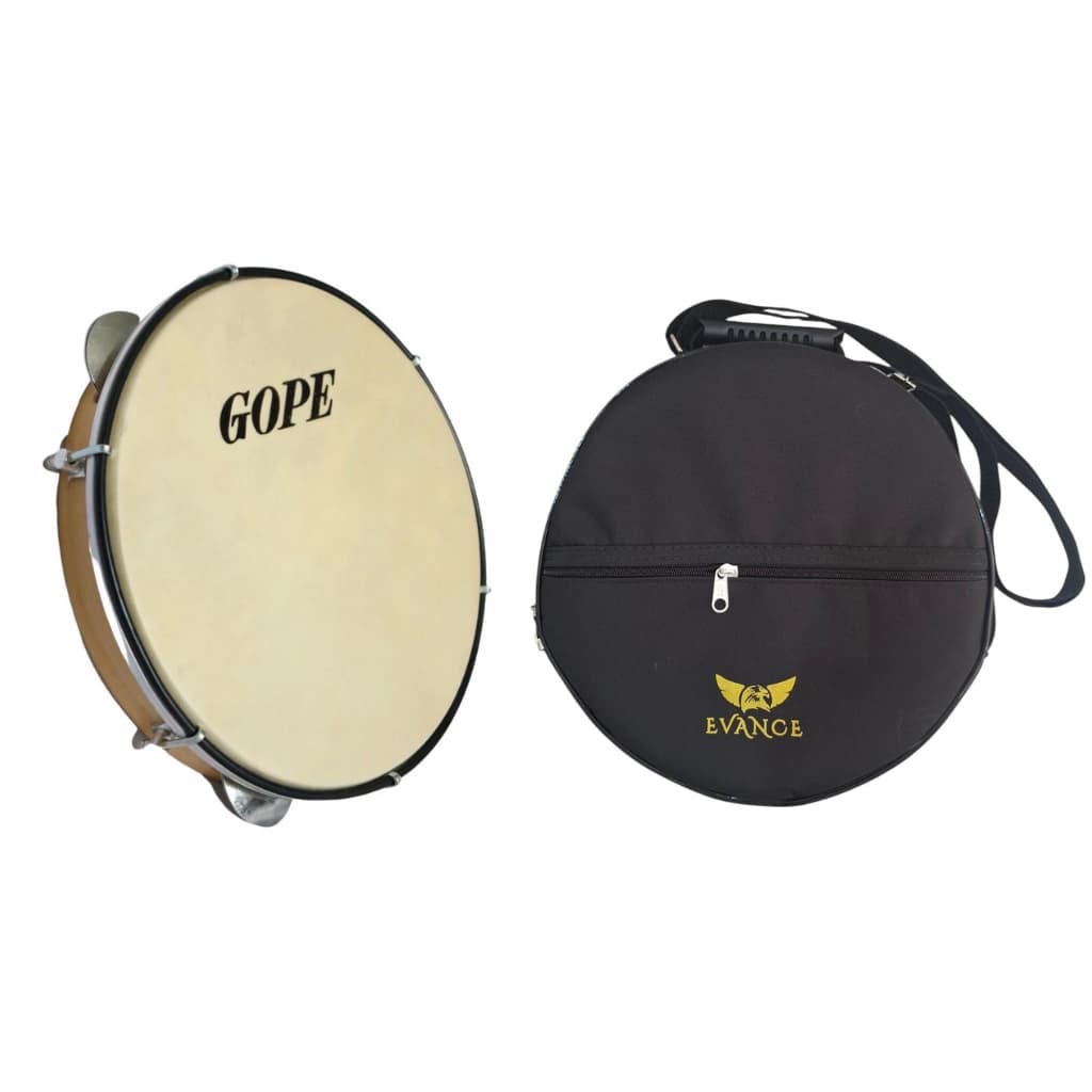 Kit Pandeiro Gope 10" Pele Animal 631PEA + Bag Premium Evance