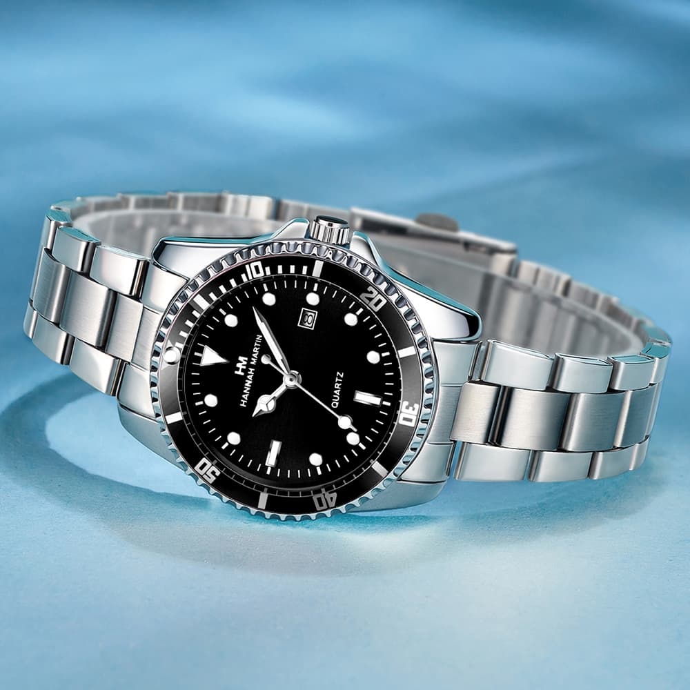 Hannah Martin Relogio Feminino Business Fashion Strap Aço Inoxidável Automático Date Quartzo Relógio A Prova D Água