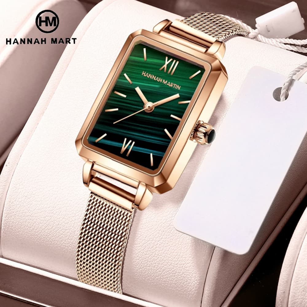 Hannah Martin Relogio Feminino Pulseira Estilo Retrô Pequenos Relógios À Prova D'água Com Pulseira De Malha