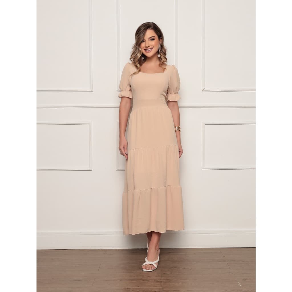 Vestido Midi manga Princesa 3 Marias - Duna Lisa