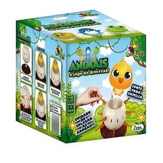 Jogo Pula Animais Dentro do Ovo 10 Cm Com 24 Adagas