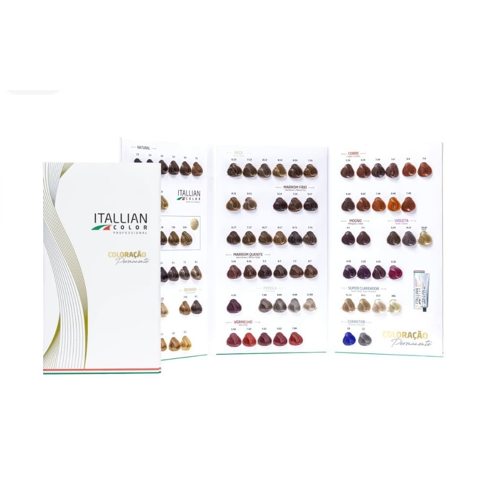 Cartela De Mechas Unificadas Itallian Color  Professional Tabela de Colorações
