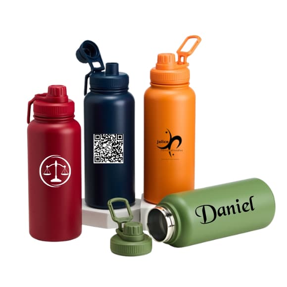 Garrafa Termica 1 Litro Personalizado seu Nome Logo ou Sua Marca Parede Dupla Aço Inox